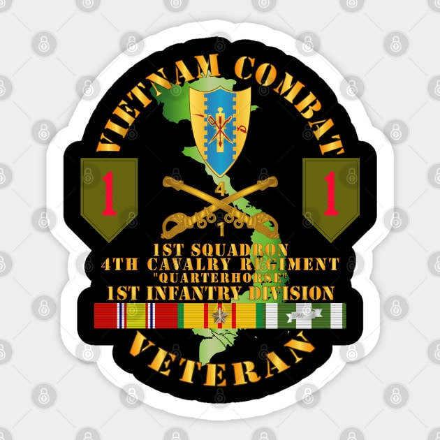 Vietnam Combat Infantry Vet - 1st Squadron 4th Cav - 1st Inf Div SSI Sticker by twix123844